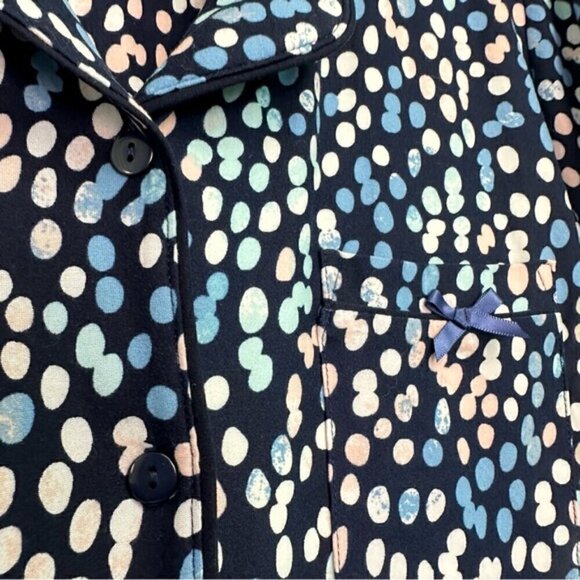 Carisma Size LG Dotted Button up Loungewear Blouse - Picture 6 of 7